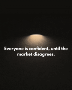 Nassim Taleb’s trading philosophy illustrated through silence, fragility, and fading market confidence