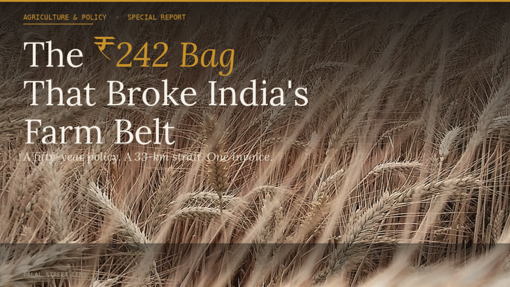 Punjab wheat field at golden hour — India's farm belt faces a fertilizer supply crisis linked to the Strait of Hormuz